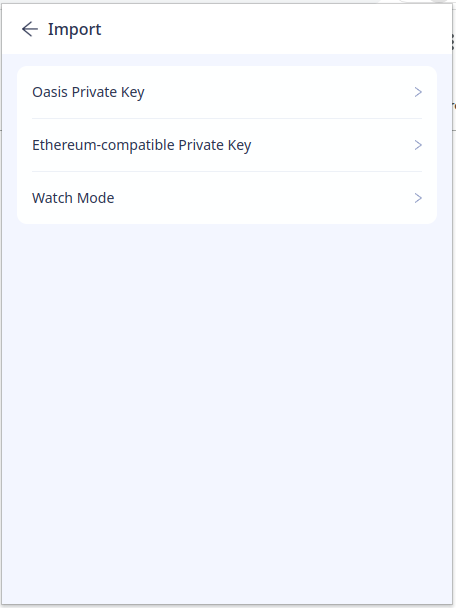 Importing Ethereum-compatible Account with Private Key